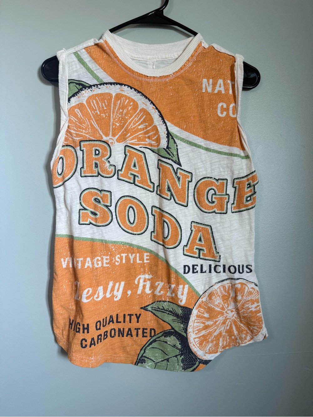 Anthropologie Pilcro Vinnie Cotton Graphic Muscle Tee Womens Size Xs